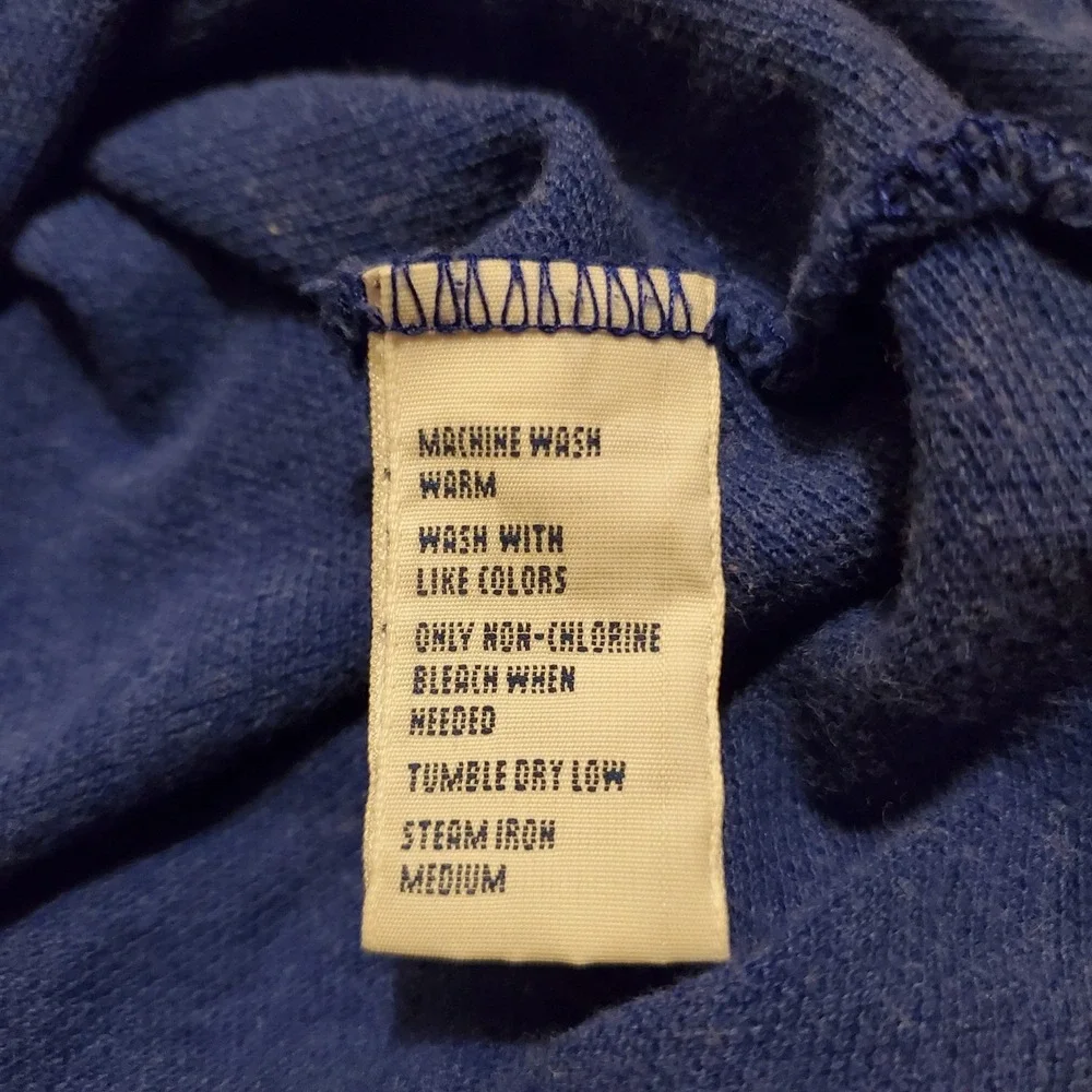 Vtg Polo Ralph Lauren Polo‎ Shirt Men Medium Blue Long Sleeve Orange Pony Preppy